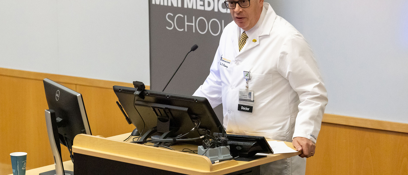 Dr. Clancy giving a lecture