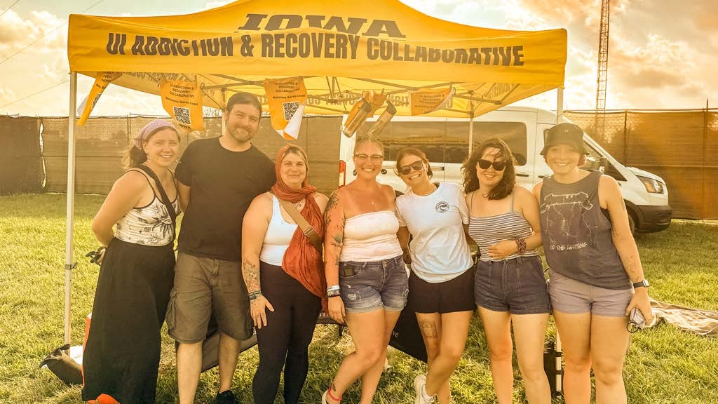 Photo of UI ARC employees at Hinterland with Jasmine Cosimo